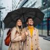 imageG4Free 42465462 Inch Large Golf Umbrella Compact Reverse Travel Umbrella 10 Ribs Windproof for Rain Double Canopy Automatic Open CloseBlack