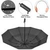 imageG4Free 42465462 Inch Large Golf Umbrella Compact Reverse Travel Umbrella 10 Ribs Windproof for Rain Double Canopy Automatic Open CloseBlack