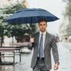 imageG4Free 42465462 Inch Large Golf Umbrella Compact Reverse Travel Umbrella 10 Ribs Windproof for Rain Double Canopy Automatic Open CloseBlue