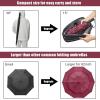imageG4Free 42465462 Inch Large Golf Umbrella Compact Reverse Travel Umbrella 10 Ribs Windproof for Rain Double Canopy Automatic Open CloseBurgendy