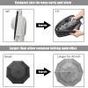 imageG4Free 42465462 Inch Large Golf Umbrella Compact Reverse Travel Umbrella 10 Ribs Windproof for Rain Double Canopy Automatic Open CloseGrey