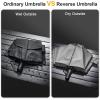 imageG4Free 42465462 Inch Large Golf Umbrella Compact Reverse Travel Umbrella 10 Ribs Windproof for Rain Double Canopy Automatic Open CloseGrey