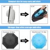 imageG4Free 42465462 Inch Large Golf Umbrella Compact Reverse Travel Umbrella 10 Ribs Windproof for Rain Double Canopy Automatic Open CloseSky Blue