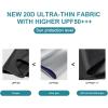 imageG4Free 43 Inch Mini Travel Umbrella Compact Ultralight UPF 50 UV Protection Carbon Fiber Super Slim Small Umbrella Weighs Only 4 ozBlackoutPlaid Black