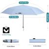 imageG4Free 43 Inch Mini Travel Umbrella Compact Ultralight UPF 50 UV Protection Carbon Fiber Super Slim Small Umbrella Weighs Only 4 ozBlackoutPlaid Blue