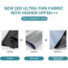 imageG4Free 43 Inch Mini Travel Umbrella Compact Ultralight UPF 50 UV Protection Carbon Fiber Super Slim Small Umbrella Weighs Only 4 ozBlackoutPlaid Blue