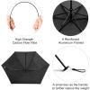 imageG4Free 43 Inch Mini Travel Umbrella Compact Ultralight UPF 50 UV Protection Carbon Fiber Super Slim Small Umbrella Weighs Only 4 ozUltraLight Black