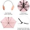 imageG4Free 43 Inch Mini Travel Umbrella Compact Ultralight UPF 50 UV Protection Carbon Fiber Super Slim Small Umbrella Weighs Only 4 ozUltraLight Light Pink