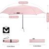 imageG4Free 43 Inch Mini Travel Umbrella Compact Ultralight UPF 50 UV Protection Carbon Fiber Super Slim Small Umbrella Weighs Only 4 ozUltraLight Light Pink
