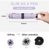 imageG4Free 43 Inch Mini Travel Umbrella Compact Ultralight UPF 50 UV Protection Carbon Fiber Super Slim Small Umbrella Weighs Only 4 ozUltraLight Light Purple