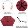 imageG4Free 43 Inch Mini Travel Umbrella Compact Ultralight UPF 50 UV Protection Carbon Fiber Super Slim Small Umbrella Weighs Only 4 ozUltraLight Wine Red
