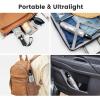 imageG4Free 43 Inch Travel Umbrella Ultralight UPF 50 UV Protection Compact Sun Umbrella Double Canopy Super Slim Small Portable Automatic Antibounce CloseBeige