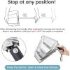 imageG4Free 43 Inch Travel Umbrella Ultralight UPF 50 UV Protection Compact Sun Umbrella Double Canopy Super Slim Small Portable Automatic Antibounce CloseBeige