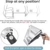imageG4Free 43 Inch Travel Umbrella Ultralight UPF 50 UV Protection Compact Sun Umbrella Double Canopy Super Slim Small Portable Automatic Antibounce CloseBlack