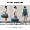 imageG4Free 45L60L 3Way Duffle Backpack Gym Bag with Wet Pocket ampamp Shoes Compartment Sports Travel Weekender Overnight Duffel BagBlue  Peacock Blue