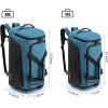 imageG4Free 45L60L 3Way Duffle Backpack Gym Bag with Wet Pocket ampamp Shoes Compartment Sports Travel Weekender Overnight Duffel BagBlue  Peacock Blue