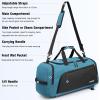 imageG4Free 45L60L 3Way Duffle Backpack Gym Bag with Wet Pocket ampamp Shoes Compartment Sports Travel Weekender Overnight Duffel BagPeacock Blue