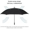 imageG4Free 47546268 Inch Automatic Open Golf Umbrella Oversize Extra Large Double Canopy Vented Windproof Waterproof Stick UmbrellasBlack
