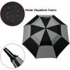 imageG4Free 47546268 Inch Automatic Open Golf Umbrella Oversize Extra Large Double Canopy Vented Windproof Waterproof Stick UmbrellasBlackGray