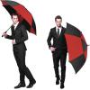 imageG4Free 47546268 Inch Automatic Open Golf Umbrella Oversize Extra Large Double Canopy Vented Windproof Waterproof Stick UmbrellasBlackRed