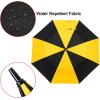 imageG4Free 47546268 Inch Automatic Open Golf Umbrella Oversize Extra Large Double Canopy Vented Windproof Waterproof Stick UmbrellasBlackYellow