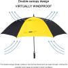 imageG4Free 47546268 Inch Automatic Open Golf Umbrella Oversize Extra Large Double Canopy Vented Windproof Waterproof Stick UmbrellasBlackYellow