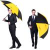 imageG4Free 47546268 Inch Automatic Open Golf Umbrella Oversize Extra Large Double Canopy Vented Windproof Waterproof Stick UmbrellasBlackYellow