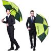 imageG4Free 47546268 Inch Automatic Open Golf Umbrella Oversize Extra Large Double Canopy Vented Windproof Waterproof Stick UmbrellasFluorescentDark Green