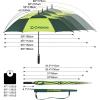 imageG4Free 47546268 Inch Automatic Open Golf Umbrella Oversize Extra Large Double Canopy Vented Windproof Waterproof Stick UmbrellasFluorescentDark Green