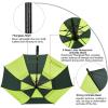 imageG4Free 47546268 Inch Automatic Open Golf Umbrella Oversize Extra Large Double Canopy Vented Windproof Waterproof Stick UmbrellasFluorescentDark Green