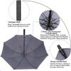 imageG4Free 47546268 Inch Automatic Open Golf Umbrella Oversize Extra Large Double Canopy Vented Windproof Waterproof Stick UmbrellasGrey