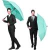 imageG4Free 47546268 Inch Automatic Open Golf Umbrella Oversize Extra Large Double Canopy Vented Windproof Waterproof Stick UmbrellasLake Blue
