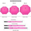 imageG4Free 47546268 Inch Automatic Open Golf Umbrella Oversize Extra Large Double Canopy Vented Windproof Waterproof Stick UmbrellasPink