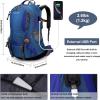 imageG4Free 50L Hiking Backpack Waterproof Daypack Outdoor Camping Climbing Backpack with Rain Cover for Men WomenBlue01