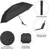 imageG4Free 54 Inch Large Golf Umbrella Automatic Square 3 Folding Windproof Compact Travel Rain UmbrellaBlack