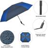imageG4Free 54 Inch Large Golf Umbrella Automatic Square 3 Folding Windproof Compact Travel Rain UmbrellaSapphire BlueNavy Blue