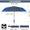 imageG4Free 54 Inch Large Golf Umbrella Automatic Square 3 Folding Windproof Compact Travel Rain UmbrellaSapphire BlueNavy Blue