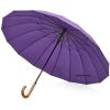imageG4Free 54 Inch Large Windproof Umbrella for 2 Persons 16 Ribs Auto Open Classic Wooden J Handle Cane Stick Golf Rain Umbrellas for Men Women Travel 120cmPurple