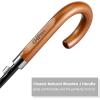 imageG4Free 54 Inch Large Windproof Umbrella for 2 Persons 16 Ribs Auto Open Classic Wooden J Handle Cane Stick Golf Rain Umbrellas for Men Women Travel 120cmPurple
