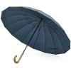 imageG4Free 54 Inch Large Windproof Umbrella for 2 Persons 16 Ribs Auto Open Classic Wooden J Handle Cane Stick Golf Rain Umbrellas for Men Women Travel 120cmBlue