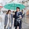 imageG4Free 5462 Inch Windproof Inverted Umbrella with Reflective Stripe Large Compact Reverse Golf Umbrella for Rain 10 Ribs Double Canopy Travel Umbrella Automatic Open CloseLake Blue