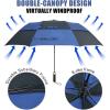 imageG4Free 62 Inch Portable Golf Umbrella Large Oversize Double Canopy Vented Windproof Waterproof Automatic Open Stick Umbrellas for Men and WomenWine RedNavyRoyal Blue