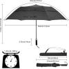imageG4Free 62 Inch Portable Golf Umbrella Large Oversize Double Canopy Vented Windproof Waterproof Automatic Open Stick Umbrellas for Men and WomenWine RedBlack