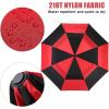 imageG4Free 62 Inch Portable Golf Umbrella Large Oversize Double Canopy Vented Windproof Waterproof Automatic Open Stick Umbrellas for Men and WomenWine RedBlackRed