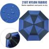 imageG4Free 62 Inch Portable Golf Umbrella Large Oversize Double Canopy Vented Windproof Waterproof Automatic Open Stick Umbrellas for Men and WomenWine RedNavyRoyal Blue