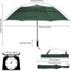 imageG4Free 62 Inch Portable Golf Umbrella Large Oversize Double Canopy Vented Windproof Waterproof Automatic Open Stick Umbrellas for Men and WomenWine RedDark Green