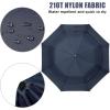imageG4Free 62 Inch Portable Golf Umbrella Large Oversize Double Canopy Vented Windproof Waterproof Automatic Open Stick Umbrellas for Men and WomenWine RedDark Blue