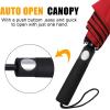 imageG4Free 62 Inch Portable Golf Umbrella Large Oversize Double Canopy Vented Windproof Waterproof Automatic Open Stick Umbrellas for Men and WomenWine RedRedBlack