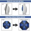 imageG4Free 62 Inch Portable Golf Umbrella Large Oversize Double Canopy Vented Windproof Waterproof Automatic Open Stick Umbrellas for Men and WomenWine RedBlueNavy