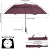 imageG4Free 62 Inch Portable Golf Umbrella Large Oversize Double Canopy Vented Windproof Waterproof Automatic Open Stick Umbrellas for Men and WomenWine RedWine Red